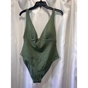 NWT Womens H&M Green One Piece Swim suit size Medium